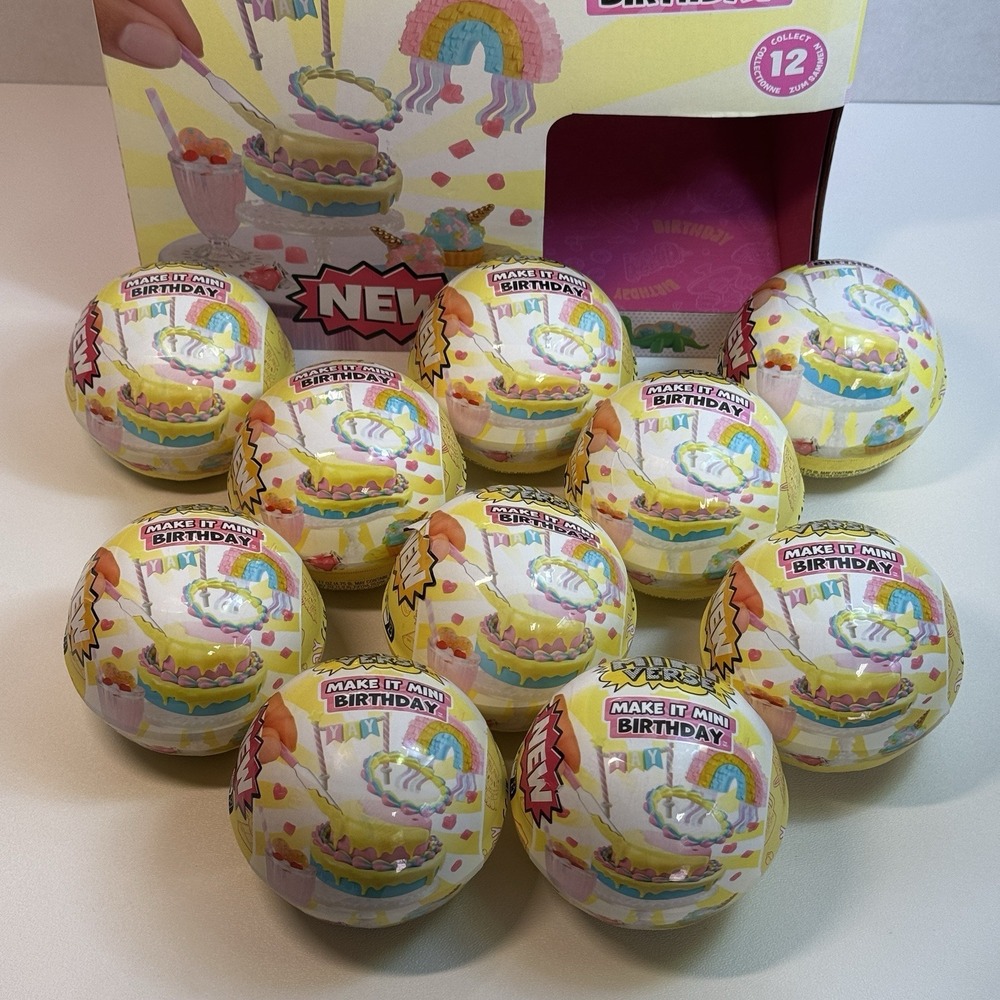 MGA Miniverse Make It Mini Birthday Series 1 Display Box + 10 NEW sealed balls - Picture 2 of 7